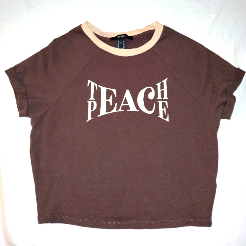 Forever 21 teach piece crop top